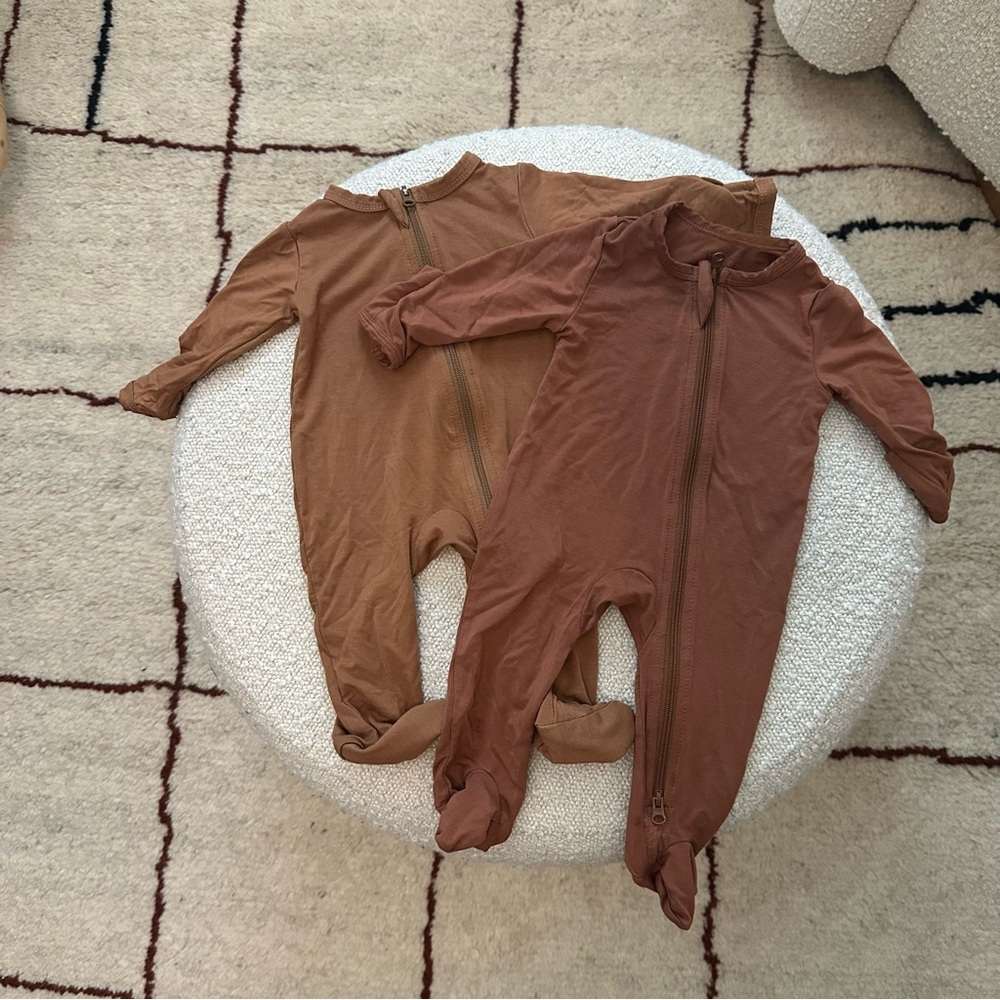 Mebie Baby - Bamboo Footed Zip Romper (Set of 2)
